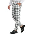 thumbnail image 4 of Lars Amadeus Men's Plaid Dress Pants Casual Slim Fit Checkered Business Trousers, 4 of 6