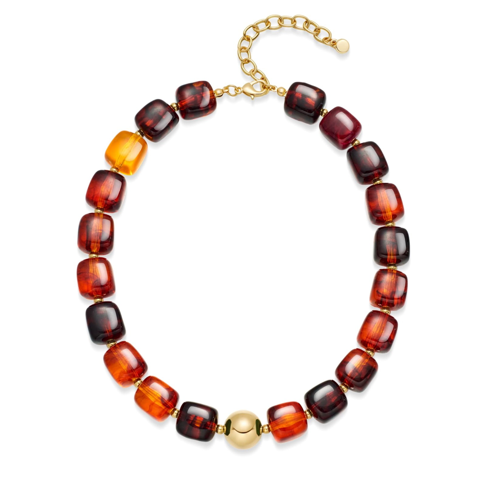 SHILINLANG Chunky Colorful Beaded Choker Necklace for Women, Summer Beach Statement Resin Beads Necklace, Trendy Womens Summer Beach Jewelry Birthday Gifts for Vacation Holiday
