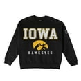 thumbnail image 6 of Women's Gameday Couture Black Iowa Hawkeyes Oversized Level Up Black Label Premium Sweatshirt, 6 of 6