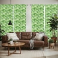 thumbnail image 2 of Ambesonne Abstract Window Curtains, Circular Rounded Eco, Each 28" W x 63" L, Hunter Green White, 2 of 5