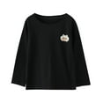 thumbnail image 2 of Cowsor Girls' and Toddler Fall and Holiday Embroidered Graphic Long Sleeve T-Shirts, 2 of 5