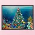 thumbnail image 2 of Cuadros Decorativos Bordado de árbol de Navidad de océano de punto de cruz completo decoración de costura contada de 11 quilates Ehuebsd Nuevos Originales, 2 of 8