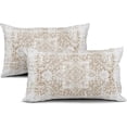 thumbnail image 2 of Brown Ethnic Boho Lumbar Pillow Covers 12x20 Inch Bohemian Carpet Vintage Coffee Tan Floral Rectangle Pillow Cases Small Pillowcases Farmhouse Accent Home Decor For Living Room Couch Sofa Set of 2, 2 of 6
