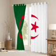 thumbnail image 3 of Manfei Algerian Flag Kitchen Curtains,Patriotic Theme Art Black Out Curtains Pack of 2 (42x63 Each),Green White Red, 3 of 7