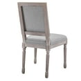 thumbnail image 5 of Industrial Country Cottage Farm Beach House Dining Kitchen Room Side Chair, Set of Two, Fabric Wood, Light Grey Gray, 5 of 6