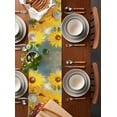 thumbnail image 2 of Ldtrchee Mushroom Gnomes Table Runner 90 Inches, Watercolor Summer Sunflowers Bed Runner Dresser Scarves Tabletop for Indoor Outdoor Parties/Ceremony/Banquet, 13" x 90", 2 of 8