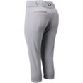thumbnail image 2 of Evoshield Women's Standout High Rise Fastpitch Softball Pant Grey S, 2 of 4