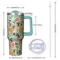 thumbnail image 2 of OBREWU Boxer Dog and Flower Florals Tumbler with Handle and Lid,Boxer Dog and Flower Florals 40oz Double Wall Vacuum Insulated Tumbler,Cups Gift for Women and Men, 2 of 7