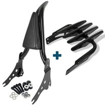 Fjpacemt Sissy Bar Backrest Luggage Rack for 18-24 Motorcycle HD Street Bob Softail Deluxe Heritage