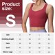 thumbnail image 2 of Ropa interior deportiva para mujer Chaleco de entrenamiento con almohadilla cruzada en la espalda Top desnudo de soporte medio para mujer - Rojo burdeos, 2 of 6