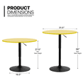 thumbnail image 2 of MoNiBloom Barstool Table 31.5" Round Adjustable Height Metal Pub Table for Bistro, Coffee House, Yellow, 2 of 8