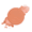 Adonis - warm soft peach with hint of pink, variant on Honeybee Gardens Pressed Powder Eye Shadow Single REFILL, Juliet, matte dark smokey purple