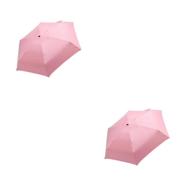 Naiovety Paraguas portátil a prueba de viento para aventuras al aire libre Paraguas plegables transpirables rosa rosa 2piezas