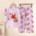 thumbnail image 2 of Kogui Girls Summer Pjs Two-Piece Pajama Set for Boys and Girls, Snug Fit Sleepwear 6 12 Months (Purple,6-12 Months), 2 of 4