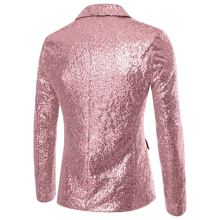 HOOMEUMY Tuxedo Jacket for Men Blazer One Button Sequin Dress Suit Jacket Party Festival Tuxedo Coat Formal Prom Blazer Jackets (Pink,L - Walmart.com HOOMEUMY Tuxedo Jacket for Men Blazer One Button Sequin Dress Suit Jacket Party Festival Tuxedo Coat Formal Prom Blazer Jackets (Pink,L - Walmart.com