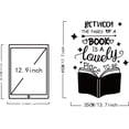thumbnail image 2 of Adhesivo de pared de PVC con temática de libro y estrellas, citas inspiradoras, vinilo decorativo para pared, 2 of 8