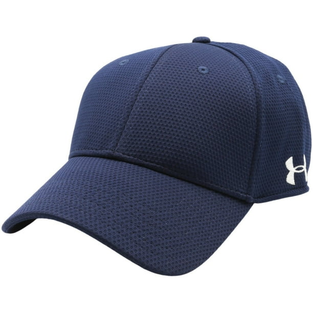 Under Armour Men's Midnight Navy / White Curved Brim Stretch Fit Cap