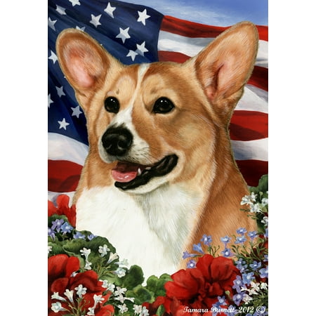 Corgi Pembroke Fawn and White - Best of Breed Patriotic I Large