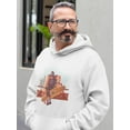 thumbnail image 2 of Skaterboy With Long Board Hoodie Men -Image by Shutterstock, Male 3X-Large, 2 of 4