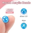 thumbnail image 2 of 400 Piezas de Perlas Acrílicas Redondas, Perlas Espaciadoras Lindas de 10 mm para Manualidades de DIY, Fabricación de Joyería, Pulseras, Aretes, Collares, Azul Oscuro Transparente, 2 of 7