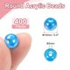 thumbnail image 2 of 400 Piezas de Perlas Acrílicas Redondas, Perlas Espaciadoras Lindas de 10 mm para Manualidades de DIY, Fabricación de Joyería, Pulseras, Aretes, Collares, Azul Oscuro Transparente, 2 of 7