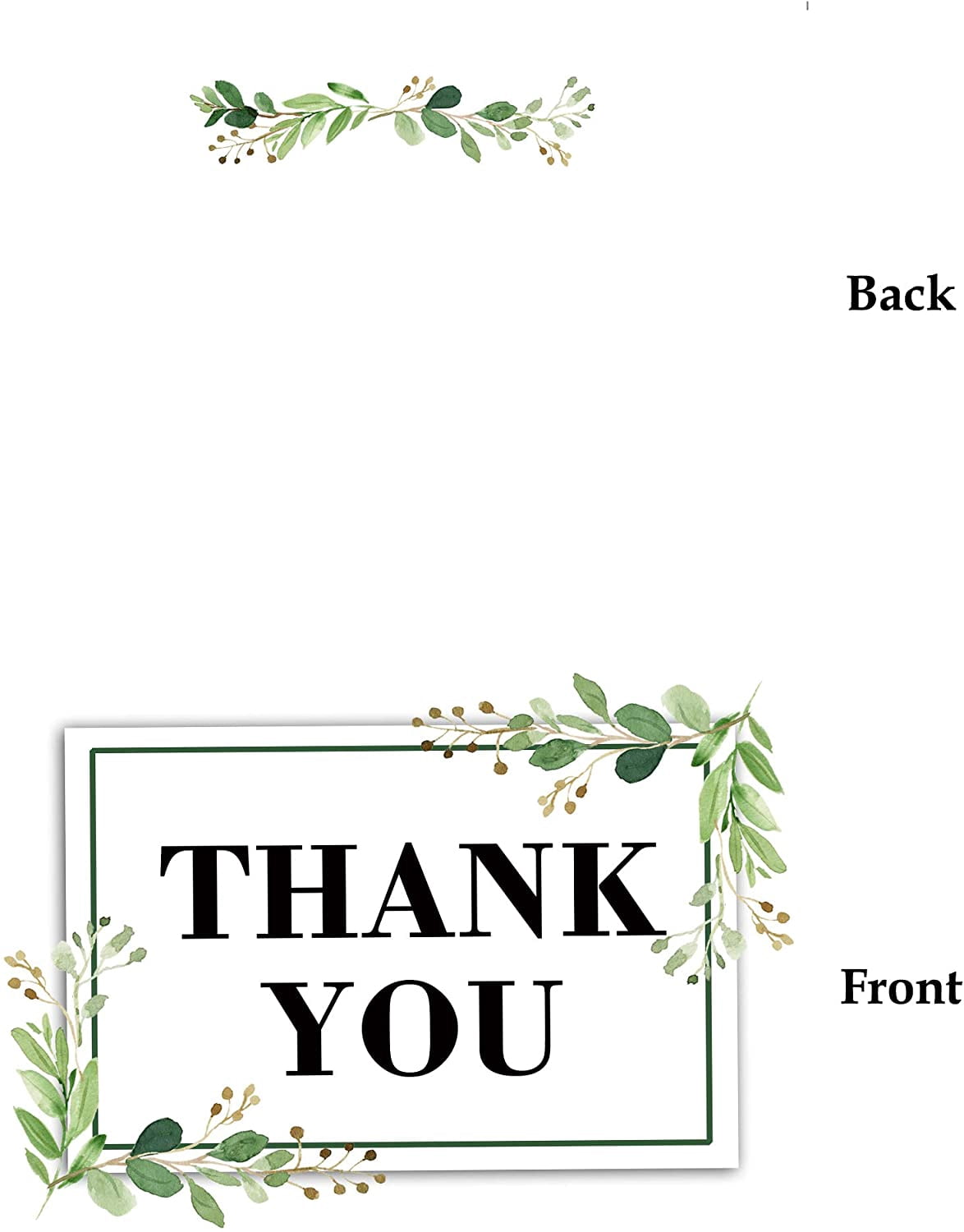 Darling Souvenir Wedding Thank You Card Greeting Cards With White Envelopes - 36 Pcs