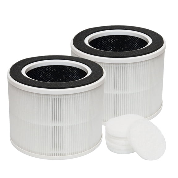 PUREBURG Replacement Filter Compatible with Dreo Macro AP314 Air Purifier DR-HAP004,2-Pack H13 HEPA Activated Carbon 3-Stage Filtration For Air Clean Dust VOCs Odor