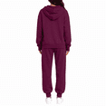 thumbnail image 4 of ZsaeSM Womens 2 Piece Tracksuit Sets Half Zip Long Sleeve Hooded Sweatshirts & Drawstring Jogger Pants Casual Trendy Outfit Set Wine M, 4 of 5