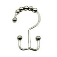 thumbnail image 4 of Stainless Steel Shower Hooks 12 Pack With 5 Bearings Rustproof Bathroom S Hooks For Smooth Silent Sliding Curtain Rings 12PCS, 4 of 5
