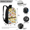 thumbnail image 4 of KUIFORTI Lunch Bag Ice Packs Printed Pencil Bag Handbag Purse Backpack Shoulder Bag with Adjustable Strap, Floral Musical Note, 4 of 7