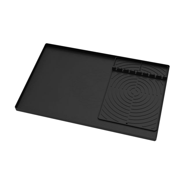 simhoa Tapis en Silicone Résistant à la Chaleur Accessoires de Friteuse à Air Chaud Protecteur Antidérapant Noir