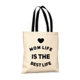 thumbnail image 1 of Dreamtees Budget Tote B150 - Mom Life is The Best Life Bags for Men and Women Mother's Day Cotton Best Gift, 1 of 2