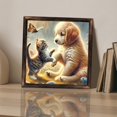 thumbnail image 4 of Room Decor Art Prints: Cute Dog Cat Wooden  Art Prints  for Gift Home Wall Decor for Living Room, Kitchen, Bedroom And Office. Vintage  08×08inch(20×20cm), 4 of 8