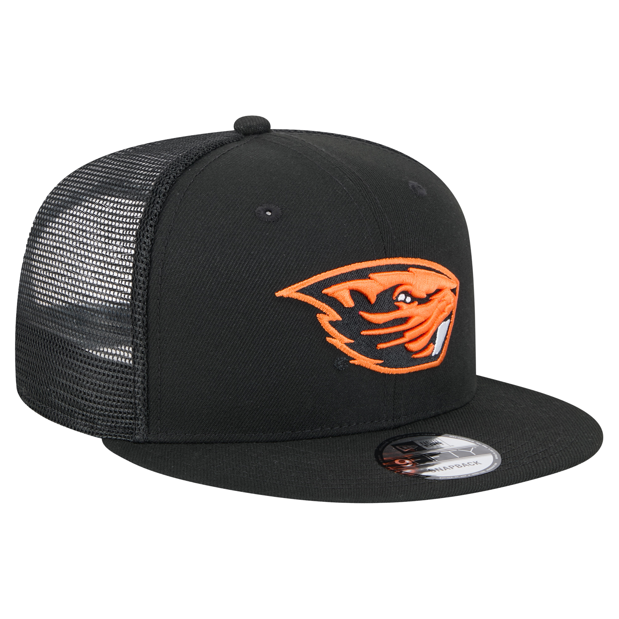Men's New Era Black Oregon State Beavers Trucker 9FIFTY Snapback Hat