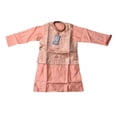 thumbnail image 4 of Peach Silk Traditional Kurta Pajama Set with Matching Vest, D6420, Cultural Wear, 4 of 7