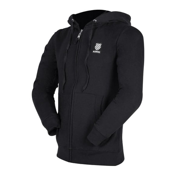 Sudadera Para Hombre K-SWISS Con Gorro Y Cierre Frontal Negra Talla M