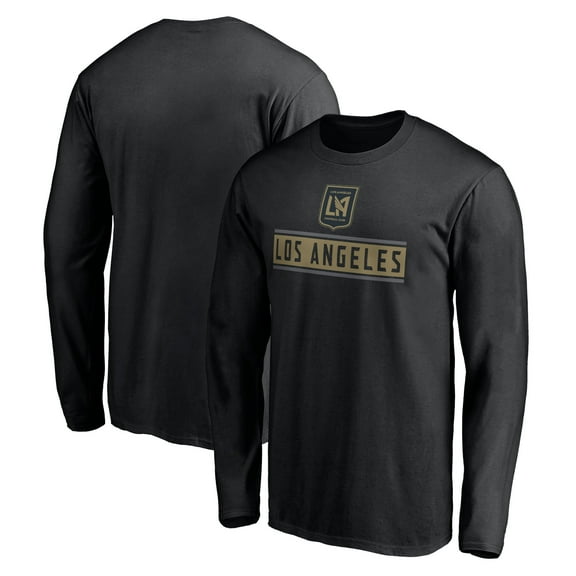 Men's Black LAFC Team Arch Knockout Long Sleeve T-Shirt