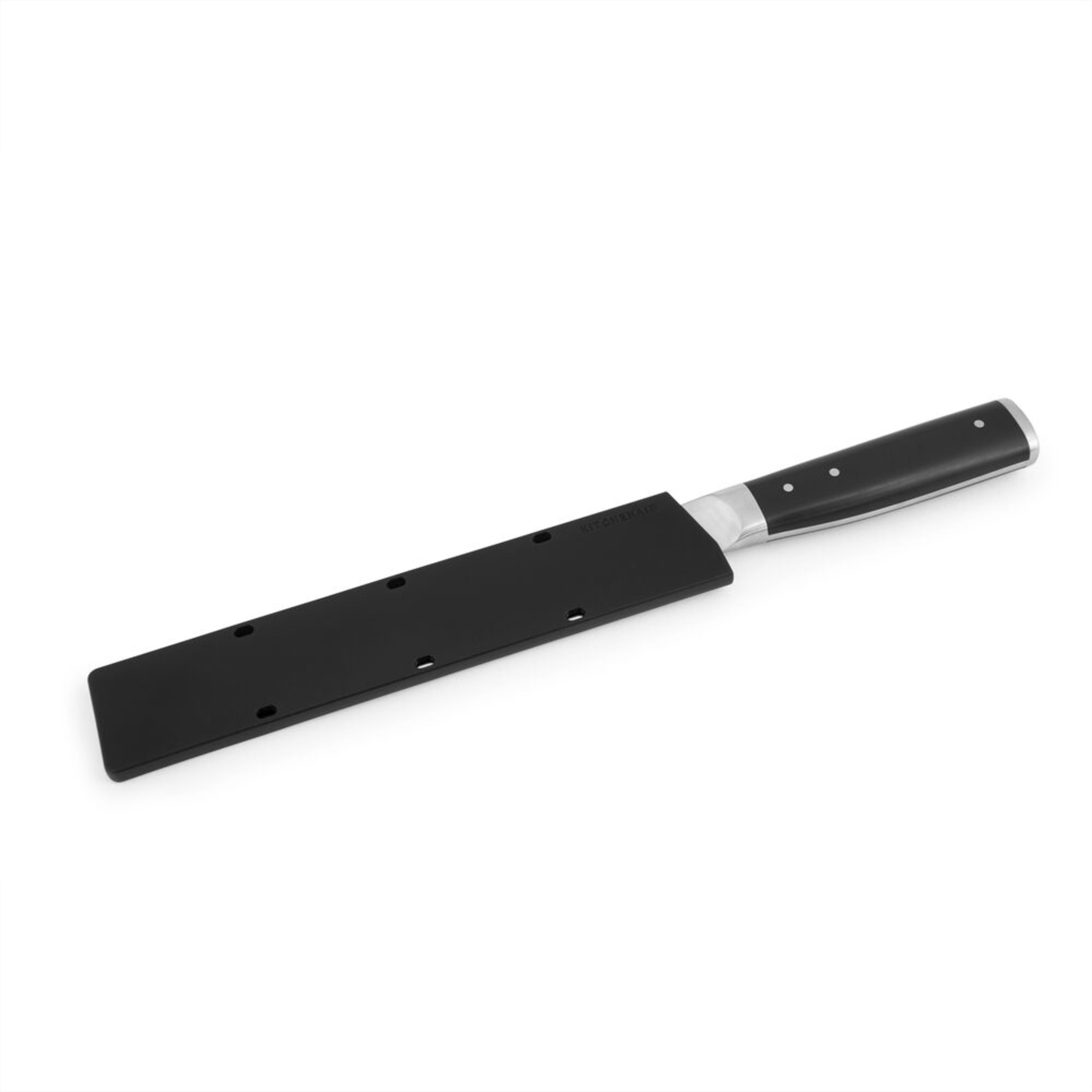 Kitchenaid Gourmet Forged Tripe-Rivet Slicing Knife with Blade Cover, 8-inch, Black