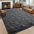 thumbnail image 1 of Alfombra Noahas Grande Esponjosa Gris Oscuro 152x244 cm Soft Shaggy, 1 of 8