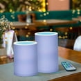 thumbnail image 6 of ALAZA Lavender Purple 2 PCs LED Flickering Flameless Candles with Remote Timer Battery Operated Candle, 6 of 7