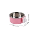 thumbnail image 4 of AYktou Crate Dog Bowl - Stainless Steel Hanging Pet Bowl, Crate Dog Cat Food Water Feeder Bowl, Removable Pet Kennel Cage Cup, Hanging Food Feeder Bowl for Puppy Medium Dog Cat Rabbit Ferret Bird, 4 of 7