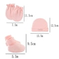 thumbnail image 2 of Desiderio Gorro de bebé recién nacido, guantes antiarañazos, gorro de bebé, guantes antiarañazos para la cara, cubrepiés, 2 of 5