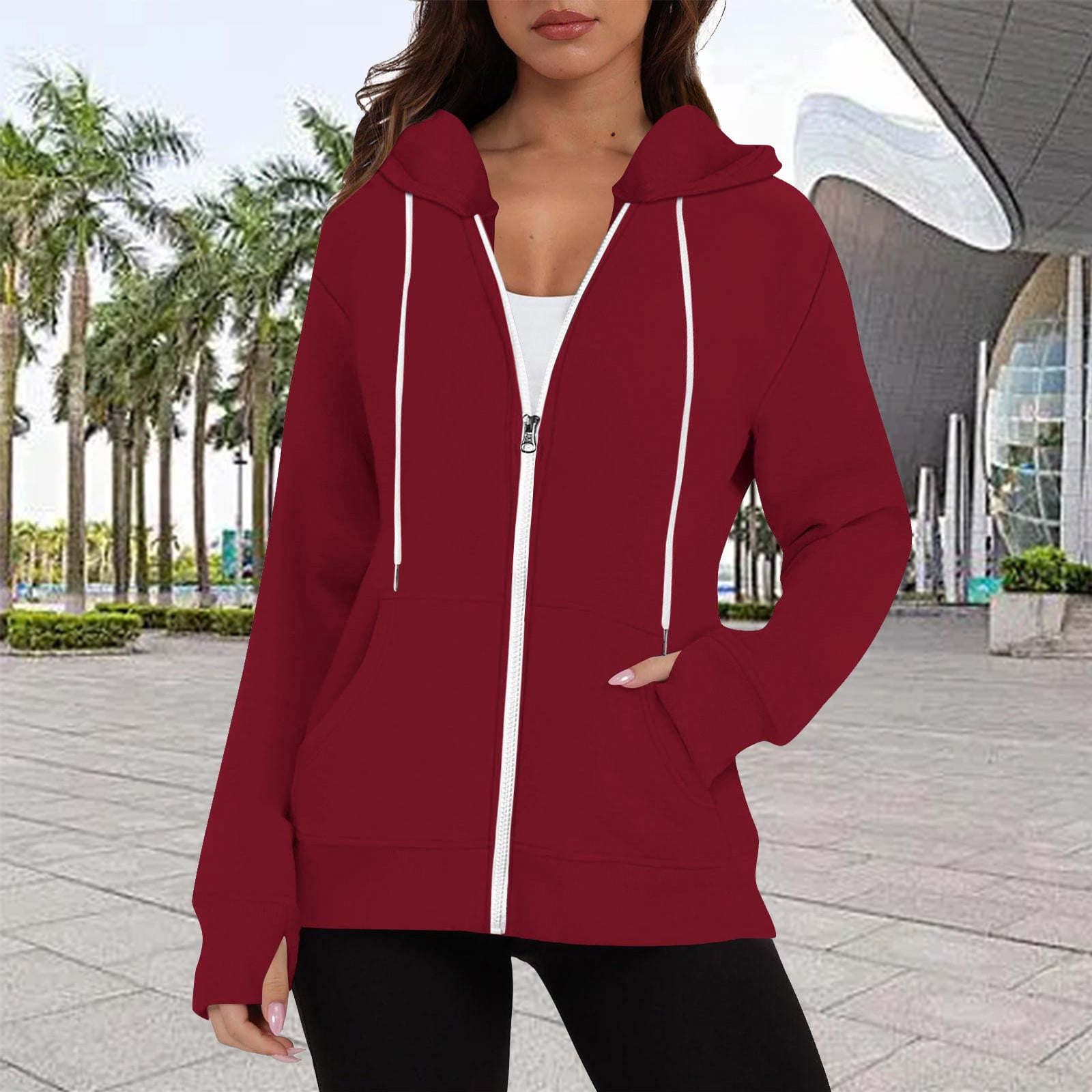 Sweat à Capuche Oversize Fille - Coupe Ample Manches Longues - Pour École Et Loisirs - Couleur Unie - Taille Enfant