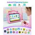 thumbnail image 7 of Kids Tablet 7 inch Android 13 Tablet for Kids 32GB ROM 4GB RAM 1TB Expanded, Quad-Core Toddler Tablet with Shockproof Case, Bluetooth, Wifi, Parental Control, Dual Camera, GPS, Games, 7 of 7