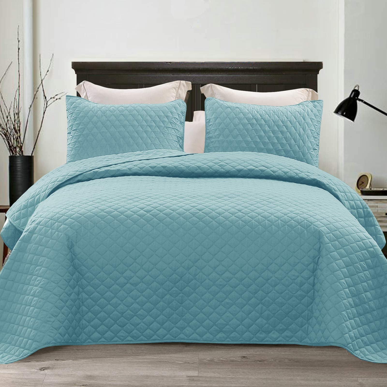 aqua bedspread queen