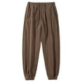 thumbnail image 2 of Lopecy-Sta Fleece-Lined Joggers for Men, Winter Warm Washed Sweatpants Relaxed Fit Tapered Cuff & Drawstring Loose Pants for Men, 2 of 9