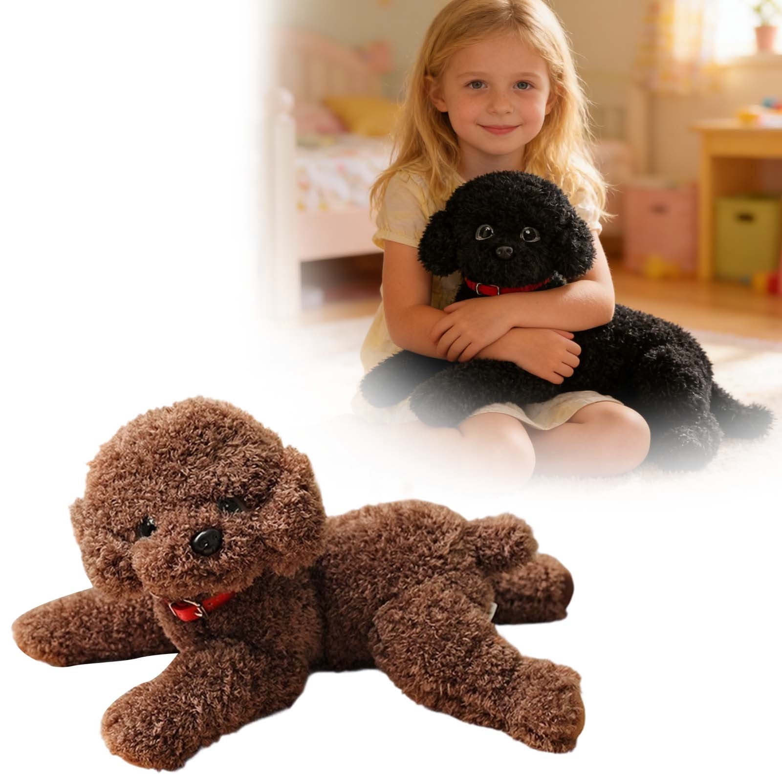katior Dog Stuffed Animal, Doodle Puppy Plush Toy with Realist Weighted Soft Dog Stuffed Gift for Kids,15 inches