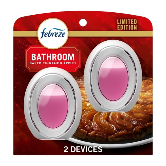 Febreze Bathroom Air Freshener, Odor-Fighting, Pumpkin Roll Scent, 2 Count