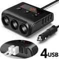 thumbnail image 2 of RYRDWP 12-24V 100W Car Charger Adapter With Lighter Sockets, 2 of 9