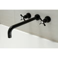 thumbnail image 2 of Kingston Brass KS8040BEX Essex Two-Handle 3-Hole Wall Mount Roman Tub Faucet in Matte Black, 2 of 6